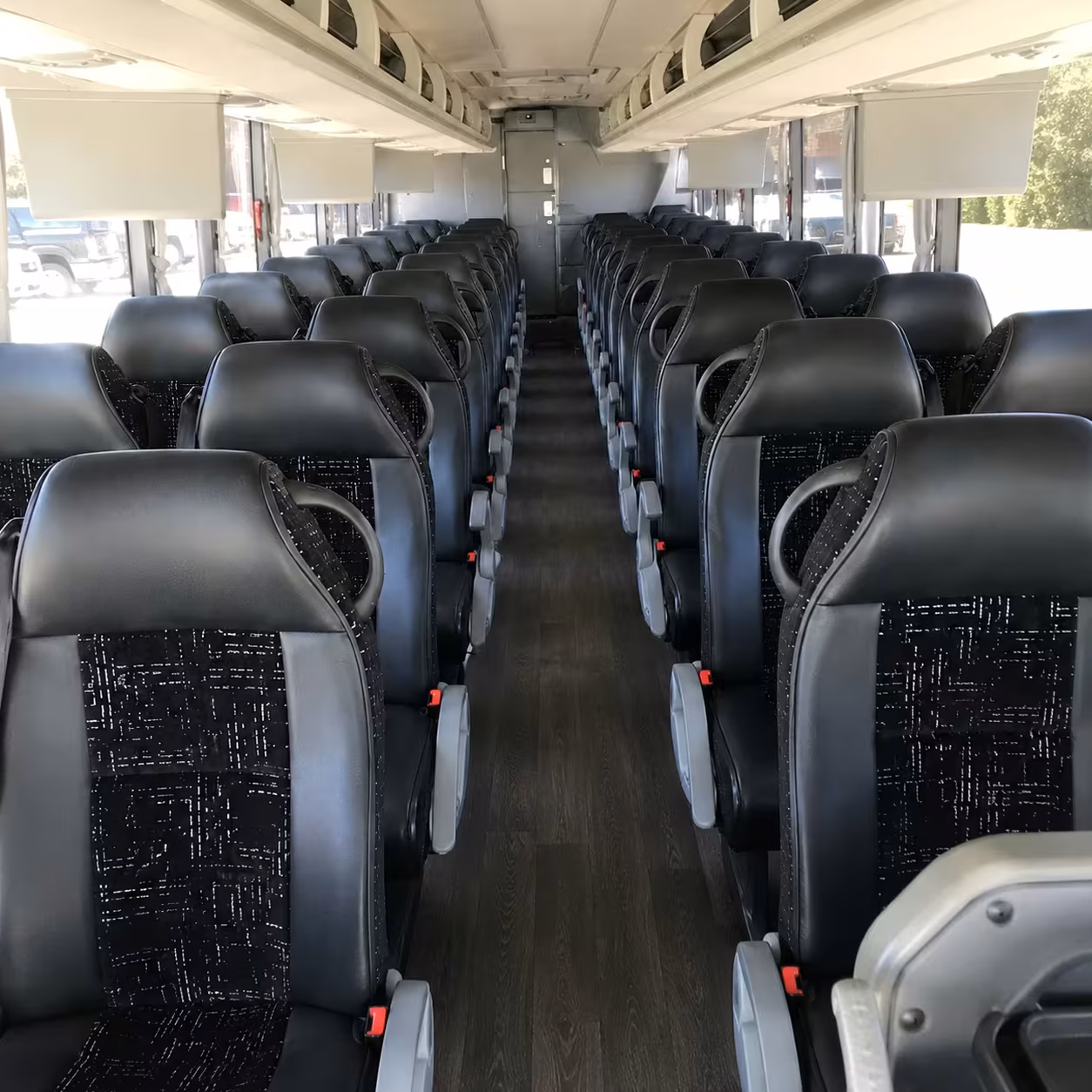 56 passenger charter bus inside