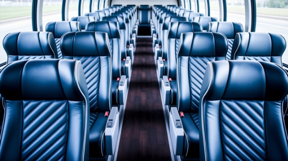 parma 55 passenger charter bus inside